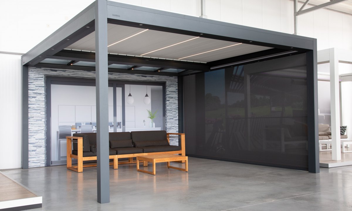 Pergola se skleněnou střechou
