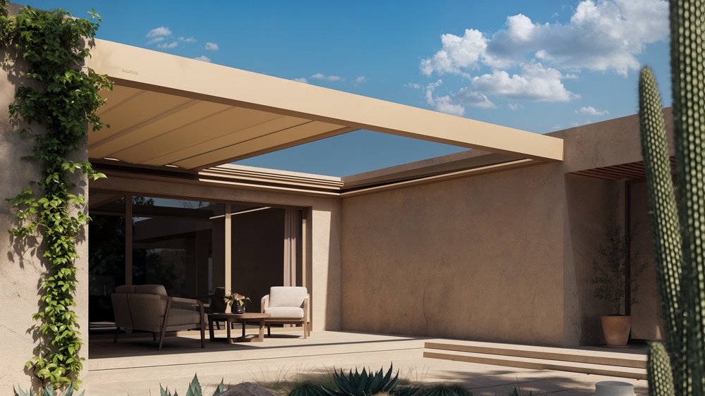 Pergola s látkovou střechou: jak funguje Brustor B-310 a pro koho se hodí